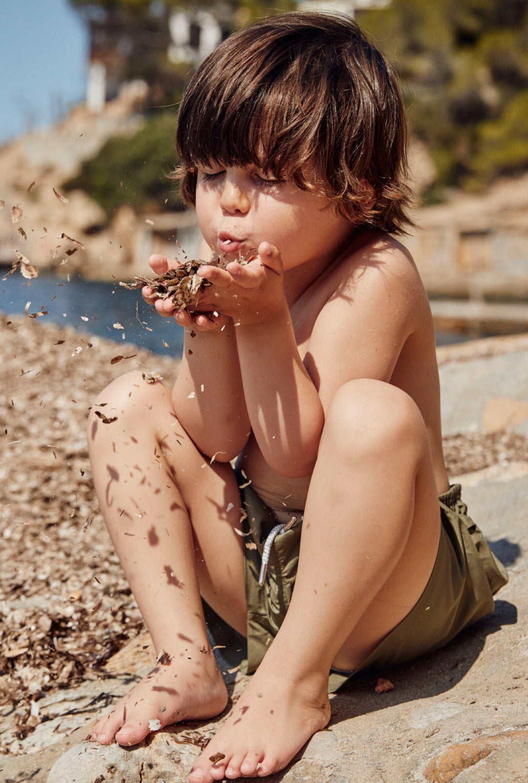 boys plain swim shorts