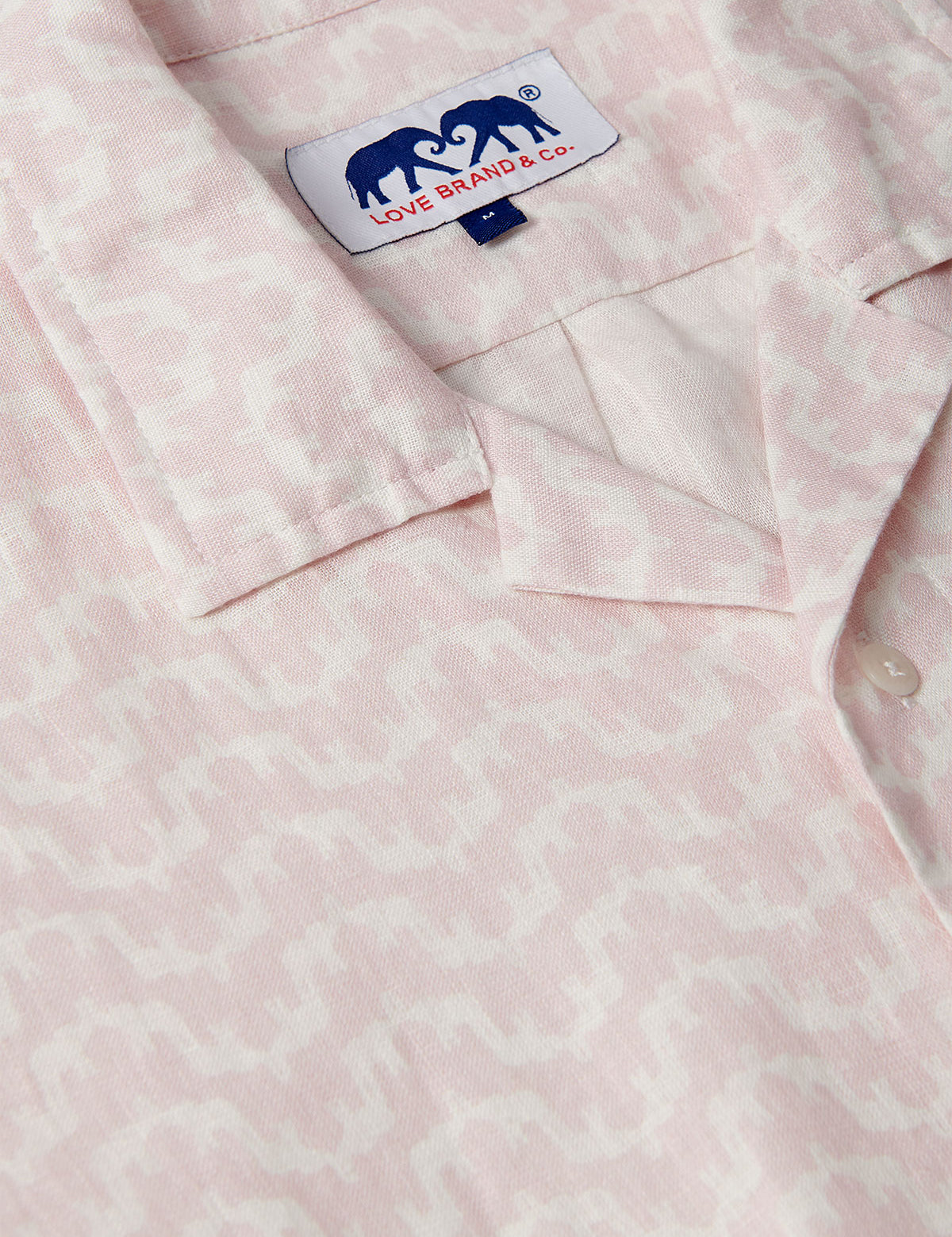 Elephant Palace Pink Arawak mens linen shirt