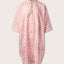 Linen Poncho featuring 'Elephants of India' print in pink, crafted from 100% premium Belgian linen.