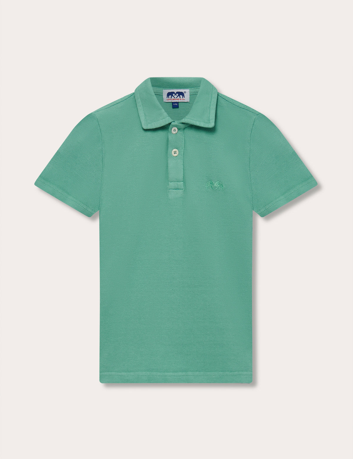 Boys Riviera Green Pensacola Polo Shirt made of 100% premium cotton, featuring a lightweight and breathable fit suitable for everyday wear.