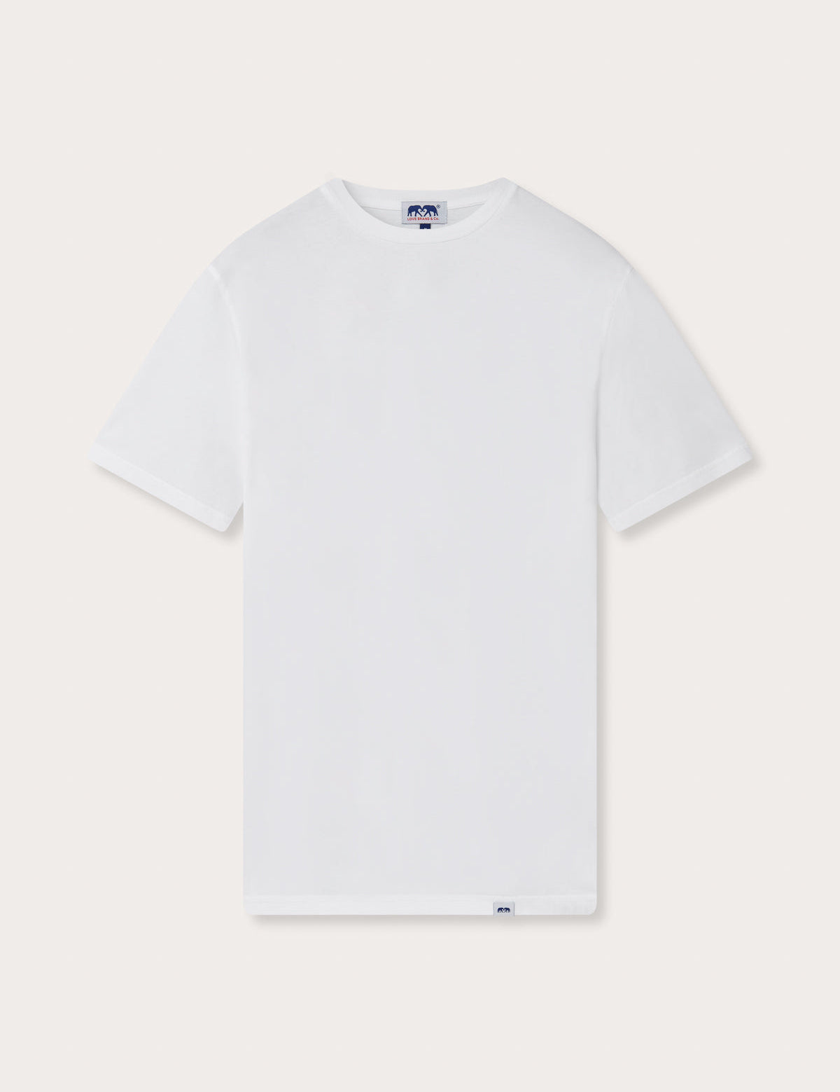 Men's White Lockhart With Tab T-Shirt, smooth and soft plain white essential for everyday wardrobe and holidays