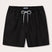 Men's Volcanic Black Staniel Swim Shorts made from 100% recycled, quick-drying fabric, featuring an elastic waistband with a drawstring.