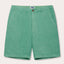 Men's Riviera Green Burrow Linen Shorts displayed against a plain background.