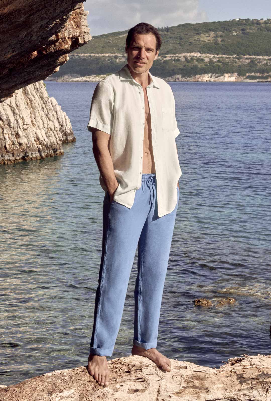 Mens linen trousers